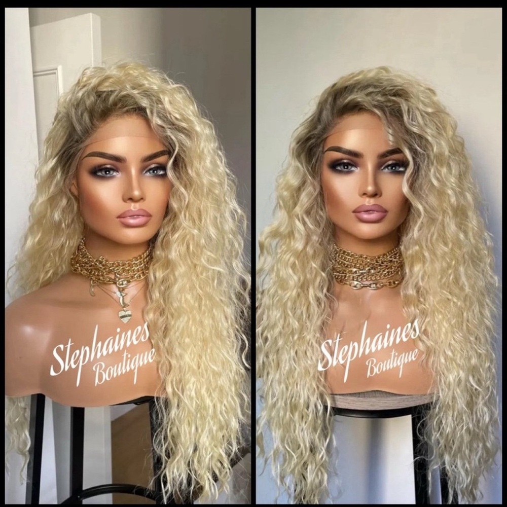 Human Hair Blended Lace Front Wig